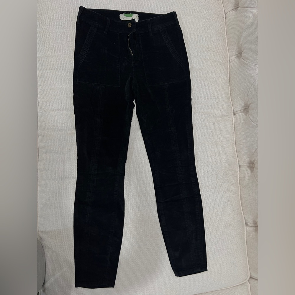 Black velvet Anthropologie jeans